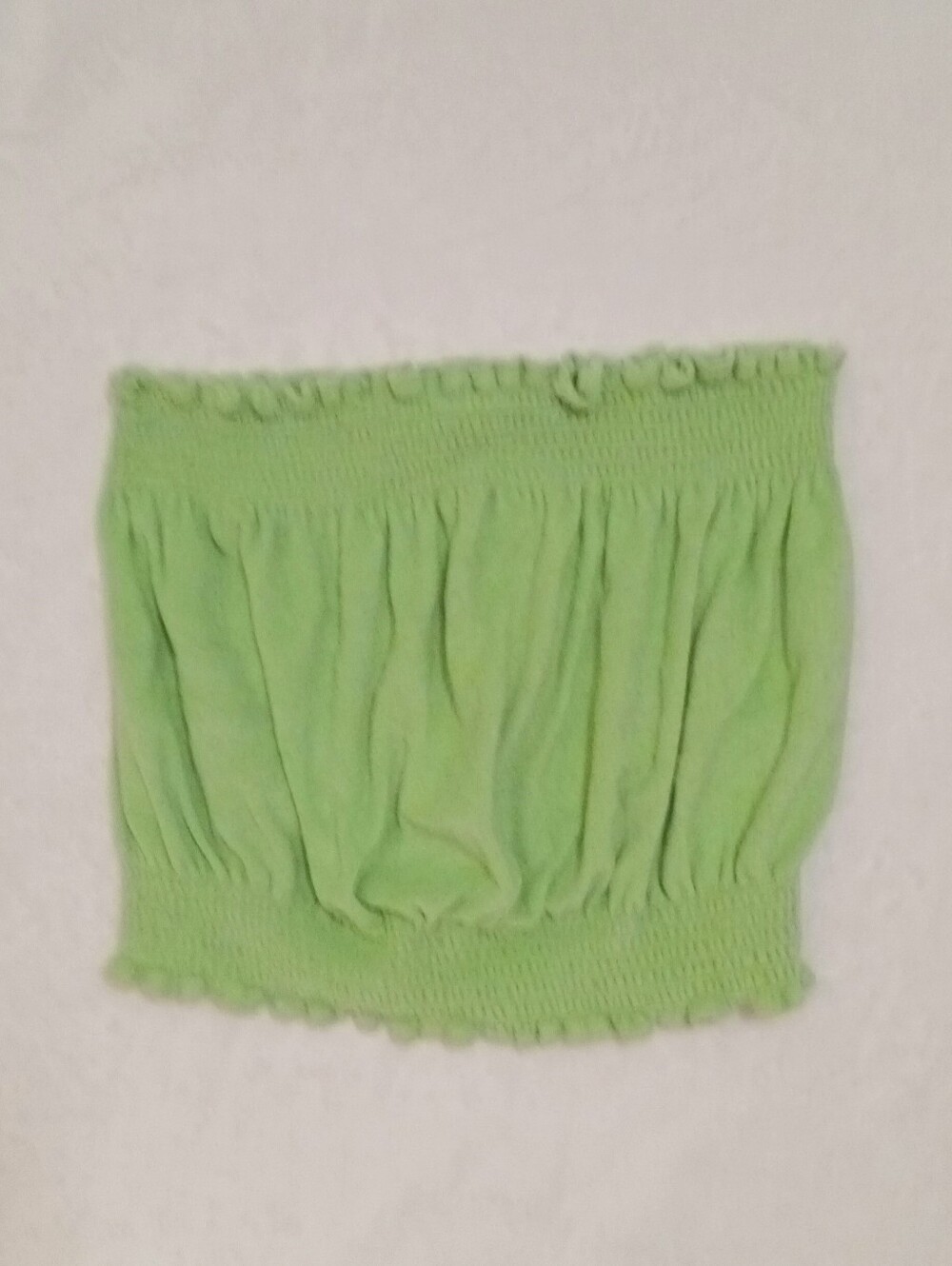 CW Classics Terry Tube Top OS Lime Green Vintage Y2K Beachy